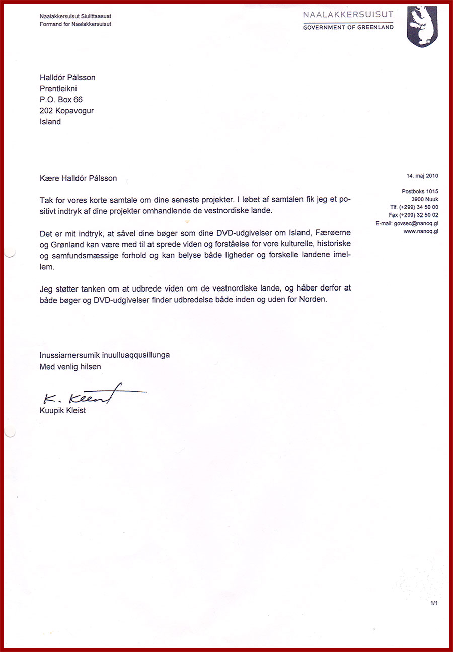 Letter, Kuupik Kleist