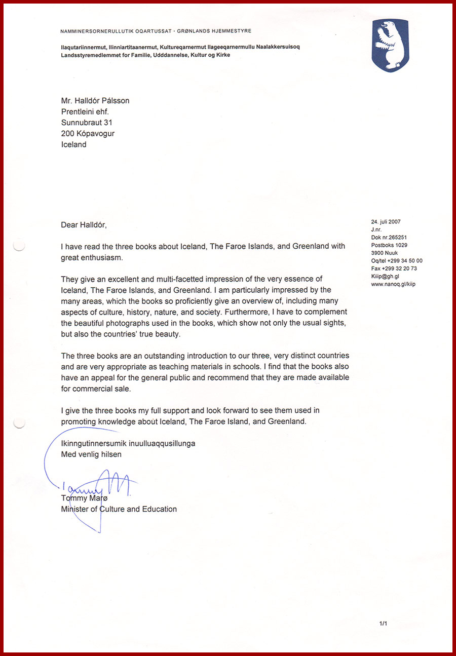 Letter, Ministers of Education, document 3